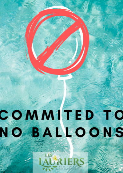 Les Lauriers Eco Hotel commited to no balloons
